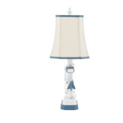 Best reviews of 🛒 Set of 2 Blue Polystone Nautical Table Lamp, 28" by Ivory and Iris 🎉 -Cheap Ivory and Iris Store D496018S 4