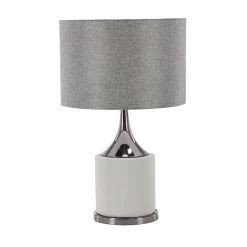 Cheap π Grey Metal Traditional Table Lamp, 24" x 15" x 15" by Ivory and Iris π―