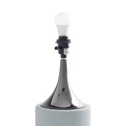 Cheap 🌟 Grey Metal Traditional Table Lamp, 24" x 15" x 15" by Ivory and Iris 💯 -Cheap Ivory and Iris Store D496019S 6