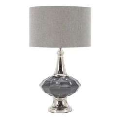 Hot Sale 💯 Silver Glass Traditional Table Lamp, 27" x 16" x 16" by Ivory and Iris 🤩
