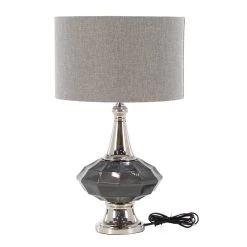 Hot Sale 💯 Silver Glass Traditional Table Lamp, 27" x 16" x 16" by Ivory and Iris 🤩 -Cheap Ivory and Iris Store D496021S 3
