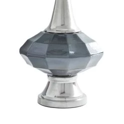 Hot Sale 💯 Silver Glass Traditional Table Lamp, 27" x 16" x 16" by Ivory and Iris 🤩 -Cheap Ivory and Iris Store D496021S 6