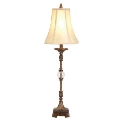 Cheapest 🎉 Traditional Antique Bronze Polystone Bell-Shaped Buffet Lamp, 3" x 11" x 11" by Ivory and Iris 👏