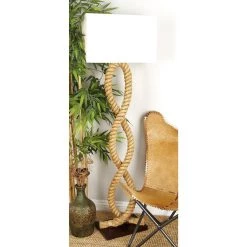 Wholesale ⭐ Brown Jute Rope and Iron Rustic Floor Lamp, 63" x 20" x 9" by Ivory and Iris 🛒 -Cheap Ivory and Iris Store D496024S 8