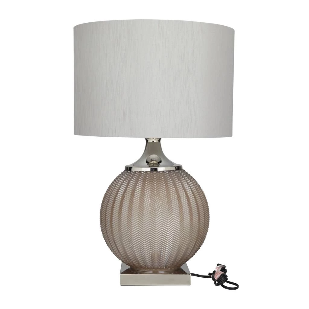 Cheapest ❤️ Grey Polyester Transitional Table Lamp, 27" x 17" x 17" by Ivory and Iris ❤️ 2 Cheapest ❤️ Grey Polyester Transitional Table Lamp, 27" x 17" x 17" by Ivory and Iris ❤️ - Image 2