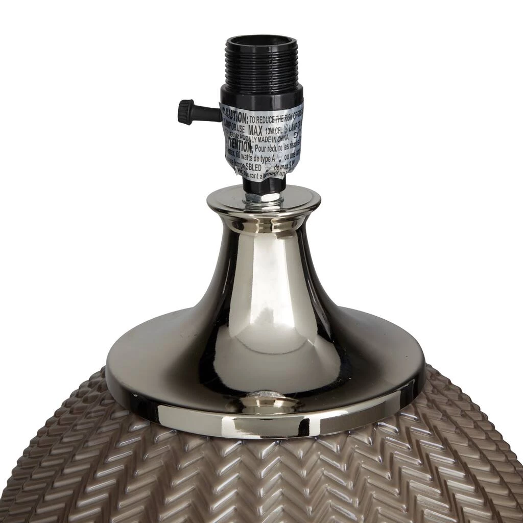 Cheapest ❤️ Grey Polyester Transitional Table Lamp, 27" x 17" x 17" by Ivory and Iris ❤️ 3 Cheapest ❤️ Grey Polyester Transitional Table Lamp, 27" x 17" x 17" by Ivory and Iris ❤️ - Image 3