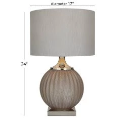 Cheapest ❤️ Grey Polyester Transitional Table Lamp, 27" x 17" x 17" by Ivory and Iris ❤️ 16 Cheapest ❤️ Grey Polyester Transitional Table Lamp, 27" x 17" x 17" by Ivory and Iris ❤️ -Cheap Ivory and Iris Store D496025S 8