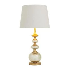 Top 10 β€οΈ Gold Linen Transitional Buffet Lamp, 30" x 15" x 15" by Ivory and Iris β