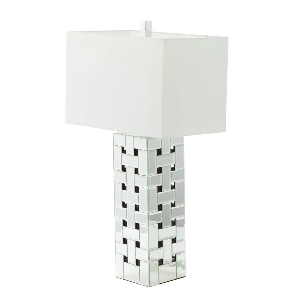 Discount π Silver Glass Glam Table Lamp, 29" x 10" x 16" by Ivory and Iris π 2 Discount π Silver Glass Glam Table Lamp, 29" x 10" x 16" by Ivory and Iris π - Image 2