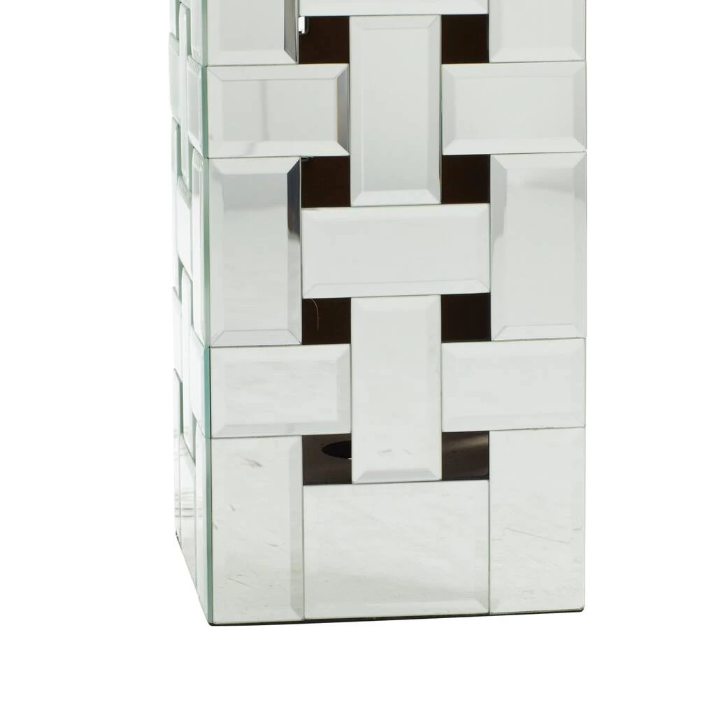 Discount π Silver Glass Glam Table Lamp, 29" x 10" x 16" by Ivory and Iris π 4 Discount π Silver Glass Glam Table Lamp, 29" x 10" x 16" by Ivory and Iris π - Image 4