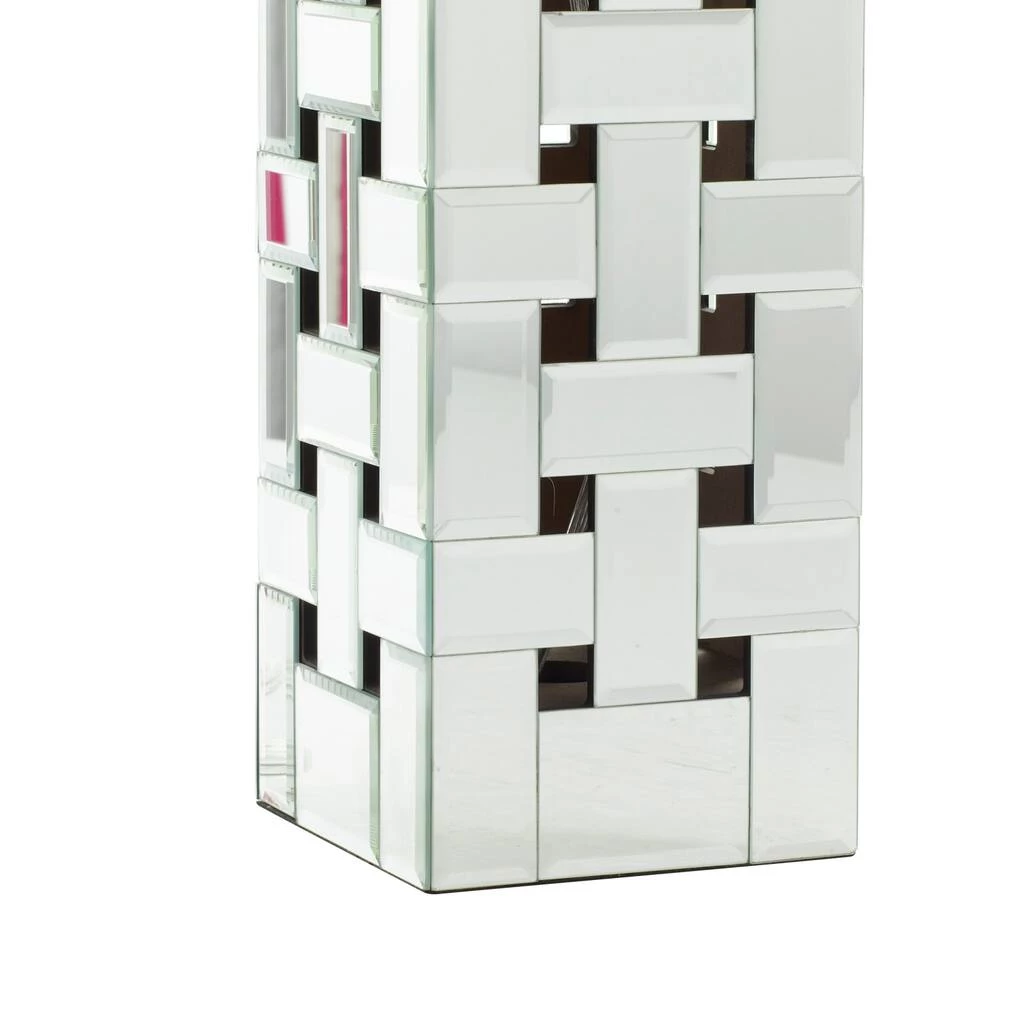 Discount π Silver Glass Glam Table Lamp, 29" x 10" x 16" by Ivory and Iris π 5 Discount π Silver Glass Glam Table Lamp, 29" x 10" x 16" by Ivory and Iris π - Image 5