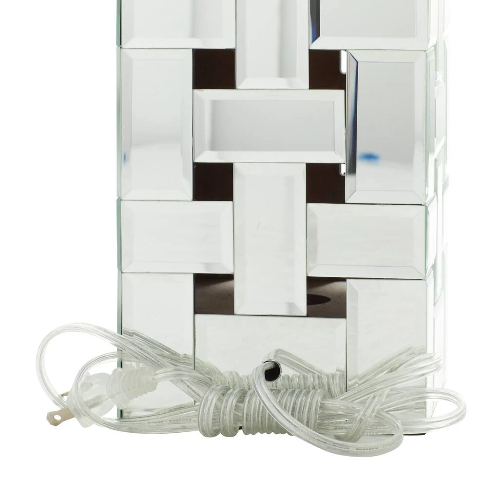 Discount π Silver Glass Glam Table Lamp, 29" x 10" x 16" by Ivory and Iris π 7 Discount π Silver Glass Glam Table Lamp, 29" x 10" x 16" by Ivory and Iris π - Image 7