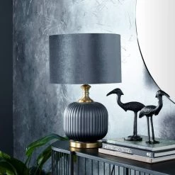Flash Sale ⌛ Blue Glass Transitional Table Lamp, 20" x 13" x 13" by Ivory and Iris ❤️ -Cheap Ivory and Iris Store D496039S 8