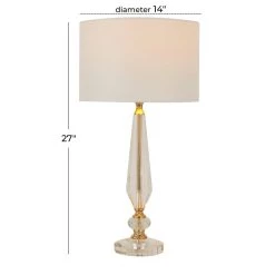 Top 10 🧨 White Linen Traditional Buffet Lamp, 27" x 14" x 14" by Ivory and Iris ⭐ -Cheap Ivory and Iris Store D496042S 7
