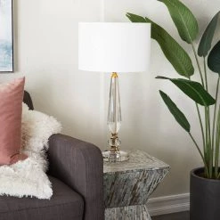 Top 10 🧨 White Linen Traditional Buffet Lamp, 27" x 14" x 14" by Ivory and Iris ⭐ -Cheap Ivory and Iris Store D496042S 8