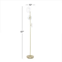 Best Pirce 🔥 Gold Iron Modern Floor Lamp, 67" x 10" x 10" by Ivory and Iris 💯 -Cheap Ivory and Iris Store D496046S 8