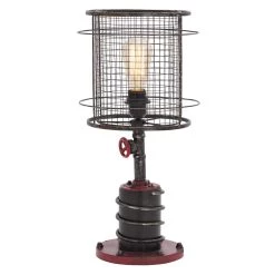 Best deal π― Set of 2 Red Metal Industrial Accent Lamp, 21" by Ivory and Iris π§¨