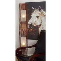 Budget 😍 Brown Bamboo and Iron Coastal Floor Lamp, 67" x 17" x 7" by Ivory and Iris ✨ -Cheap Ivory and Iris Store D496055S 10