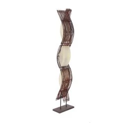 Budget 😍 Brown Bamboo and Iron Coastal Floor Lamp, 67" x 17" x 7" by Ivory and Iris ✨ -Cheap Ivory and Iris Store D496055S 3