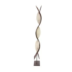 Budget 😍 Brown Bamboo and Iron Coastal Floor Lamp, 67" x 17" x 7" by Ivory and Iris ✨ -Cheap Ivory and Iris Store D496055S 4