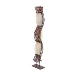 Budget 😍 Brown Bamboo and Iron Coastal Floor Lamp, 67" x 17" x 7" by Ivory and Iris ✨ -Cheap Ivory and Iris Store D496055S 5