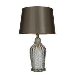 Best deal βοΈ Black Linen Contemporary Table Lamp, 25" x 17" x 15" by Ivory and Iris π₯