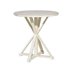 Flash Sale 👏 31" White Wood Farmhouse Accent Table by Ivory and Iris 🔥