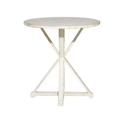 Flash Sale 👏 31" White Wood Farmhouse Accent Table by Ivory and Iris 🔥 -Cheap Ivory and Iris Store D496264S 3