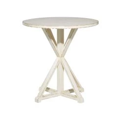 Flash Sale 👏 31" White Wood Farmhouse Accent Table by Ivory and Iris 🔥 -Cheap Ivory and Iris Store D496264S 6