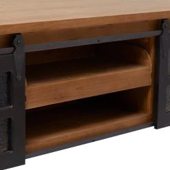 Best Sale π 47" Brown Fir Industrial Coffee Table by Ivory and Iris π 18 Best Sale π 47" Brown Fir Industrial Coffee Table by Ivory and Iris π -Cheap Ivory and Iris Store D496265S 7