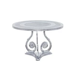 Discount 🛒 31" Silver Aluminum Traditional Coffee Table by Ivory and Iris ✨