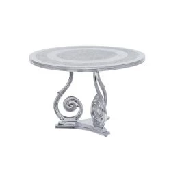 Discount 🛒 31" Silver Aluminum Traditional Coffee Table by Ivory and Iris ✨ -Cheap Ivory and Iris Store D496288S 3