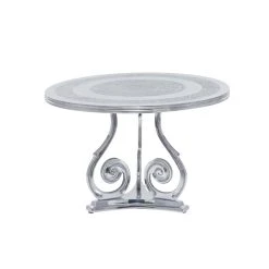 Discount 🛒 31" Silver Aluminum Traditional Coffee Table by Ivory and Iris ✨ -Cheap Ivory and Iris Store D496288S 8