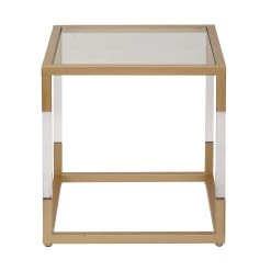 Best Sale 🎁 20" Gold Modern Acrylic Accent Table by Ivory and Iris ✨