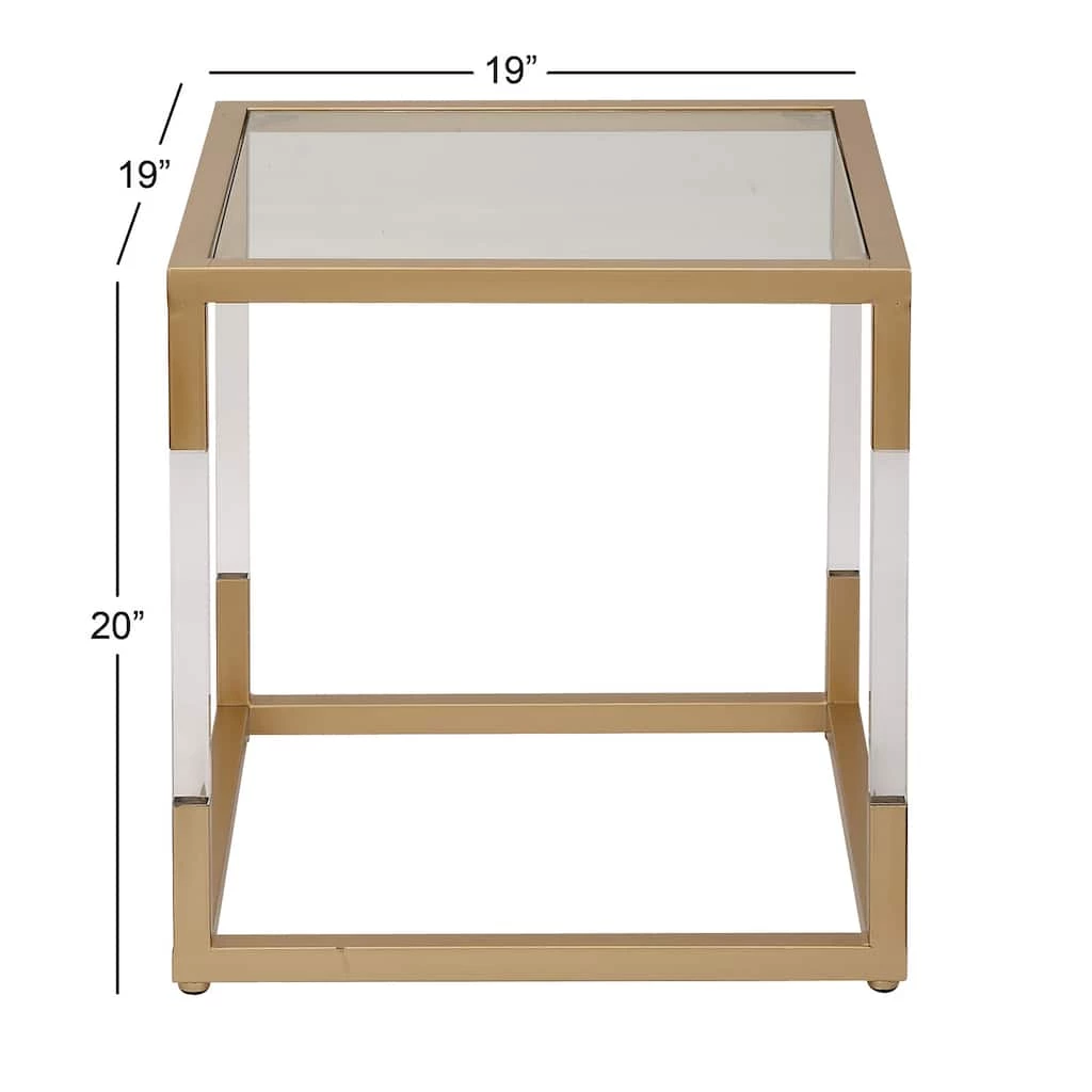 Best Sale π 20" Gold Modern Acrylic Accent Table by Ivory and Iris β¨ 4 Best Sale π 20" Gold Modern Acrylic Accent Table by Ivory and Iris β¨ - Image 4