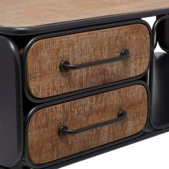 Best reviews of 🎉 18" Brown Iron Industrial Coffee Table by Ivory and Iris 😉 -Cheap Ivory and Iris Store D496292S 7