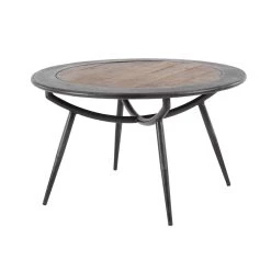 Promo 😀 17" Gray Teak and Metal Industrial Coffee Table by Ivory and Iris 🎉