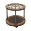 Buy ✨ 25" Brown Industrial Metal Accent Table by Ivory and Iris 🤩