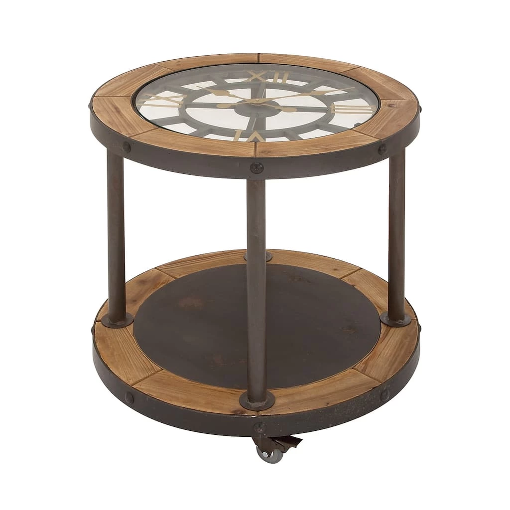 Buy β¨ 25" Brown Industrial Metal Accent Table by Ivory and Iris π€© 1 Buy β¨ 25" Brown Industrial Metal Accent Table by Ivory and Iris π€©