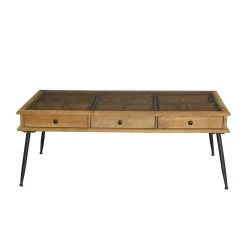 Deals β¨ 18" Brown Fir Industrial Coffee Table by Ivory and Iris π