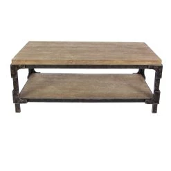 Deals β€οΈ 24" Brown Wood Industrial Coffee Table by Ivory and Iris βοΈ