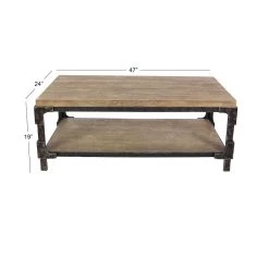 Deals ❤️ 24" Brown Wood Industrial Coffee Table by Ivory and Iris ✔️ 14 Deals ❤️ 24" Brown Wood Industrial Coffee Table by Ivory and Iris ✔️ -Cheap Ivory and Iris Store D496306S 7