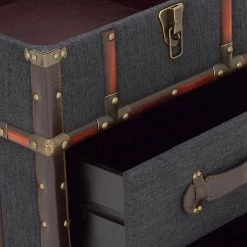 Budget π Blue Wood and Linen Traditional Accent Table, 22" x 18" x 18" by Ivory and Iris π 10 Budget π Blue Wood and Linen Traditional Accent Table, 22" x 18" x 18" by Ivory and Iris π -Cheap Ivory and Iris Store D496307S 4