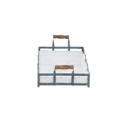 Top 10 ⌛ Blue Metal Farmhouse Tray Set by Ivory and Iris 🥰 -Cheap Ivory and Iris Store D496774S 3