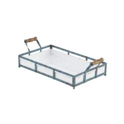 Top 10 ⌛ Blue Metal Farmhouse Tray Set by Ivory and Iris 🥰 -Cheap Ivory and Iris Store D496774S 4