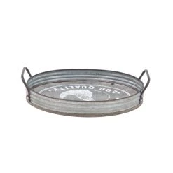 Budget ❤️ Gray Metal Farmhouse Tray Set by Ivory and Iris 🧨 -Cheap Ivory and Iris Store D496785S 3