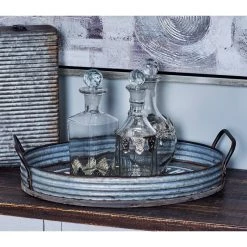 Budget ❤️ Gray Metal Farmhouse Tray Set by Ivory and Iris 🧨 -Cheap Ivory and Iris Store D496785S 9