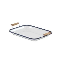 Best deal ✨ White Metal Farmhouse Tray Set by Ivory and Iris 🎁 -Cheap Ivory and Iris Store D496786S 5
