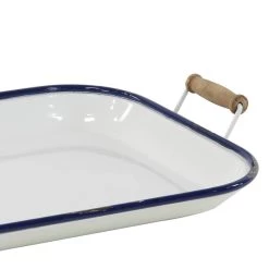 Best deal ✨ White Metal Farmhouse Tray Set by Ivory and Iris 🎁 -Cheap Ivory and Iris Store D496786S 7