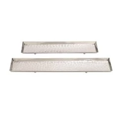 Promo 🌟 Silver Stainless Steel Contemporary Tray Set by Ivory and Iris 😍